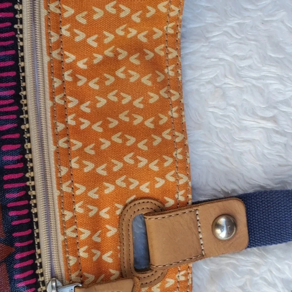 Fossil‎ coated canvas print tote